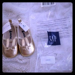 Baby Gap Gold Bunny Slip Ons